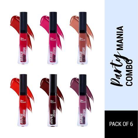 blue heaven hyperstay liquid matte - party mania, set of 6