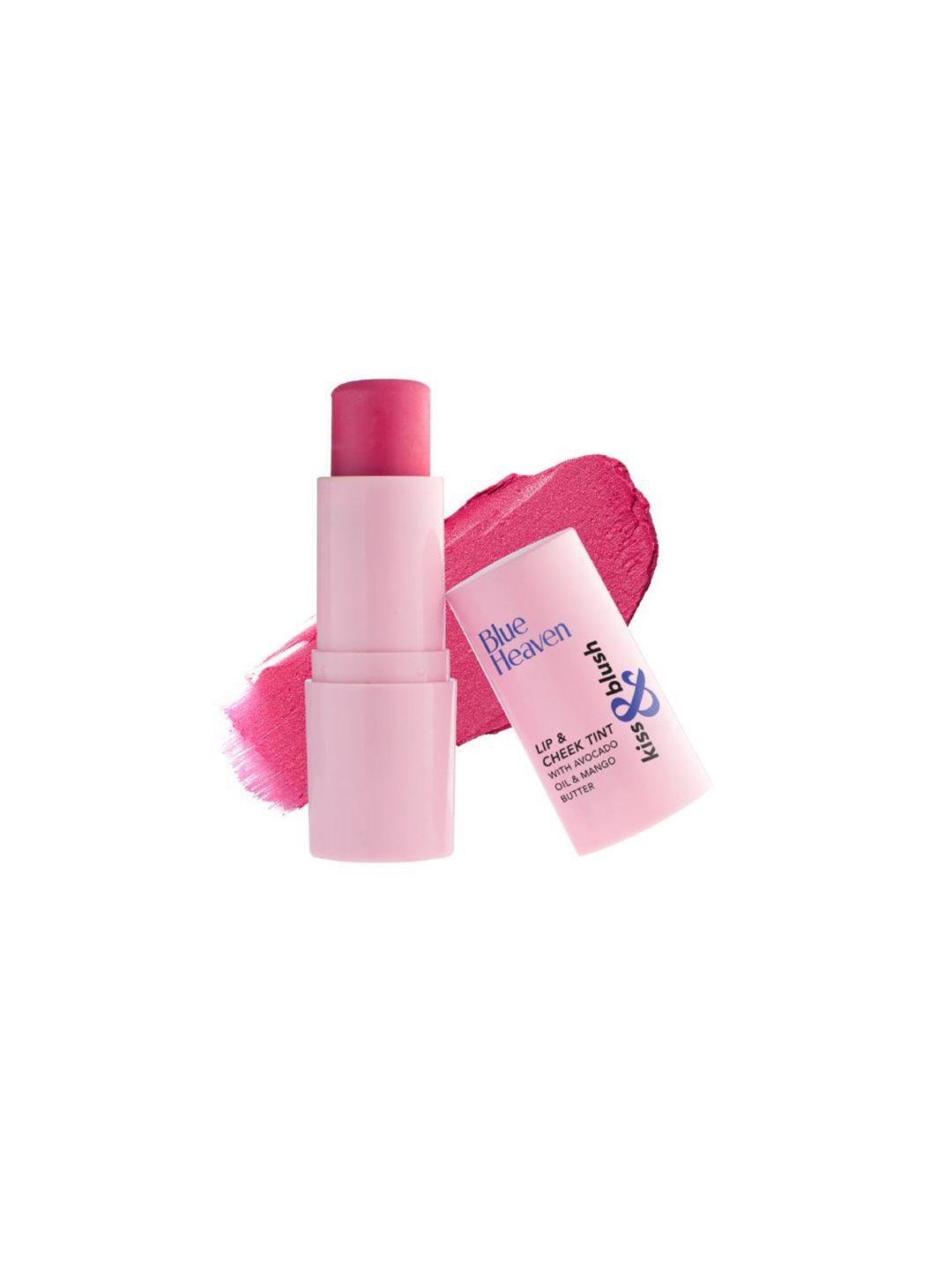 blue heaven kiss & blush lip & cheek tint with mango butter & avocado oil - flashy pink