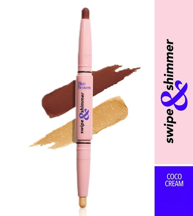 blue heaven swipe & shimmer eyeshadow stick coco cream - 2.2 gm