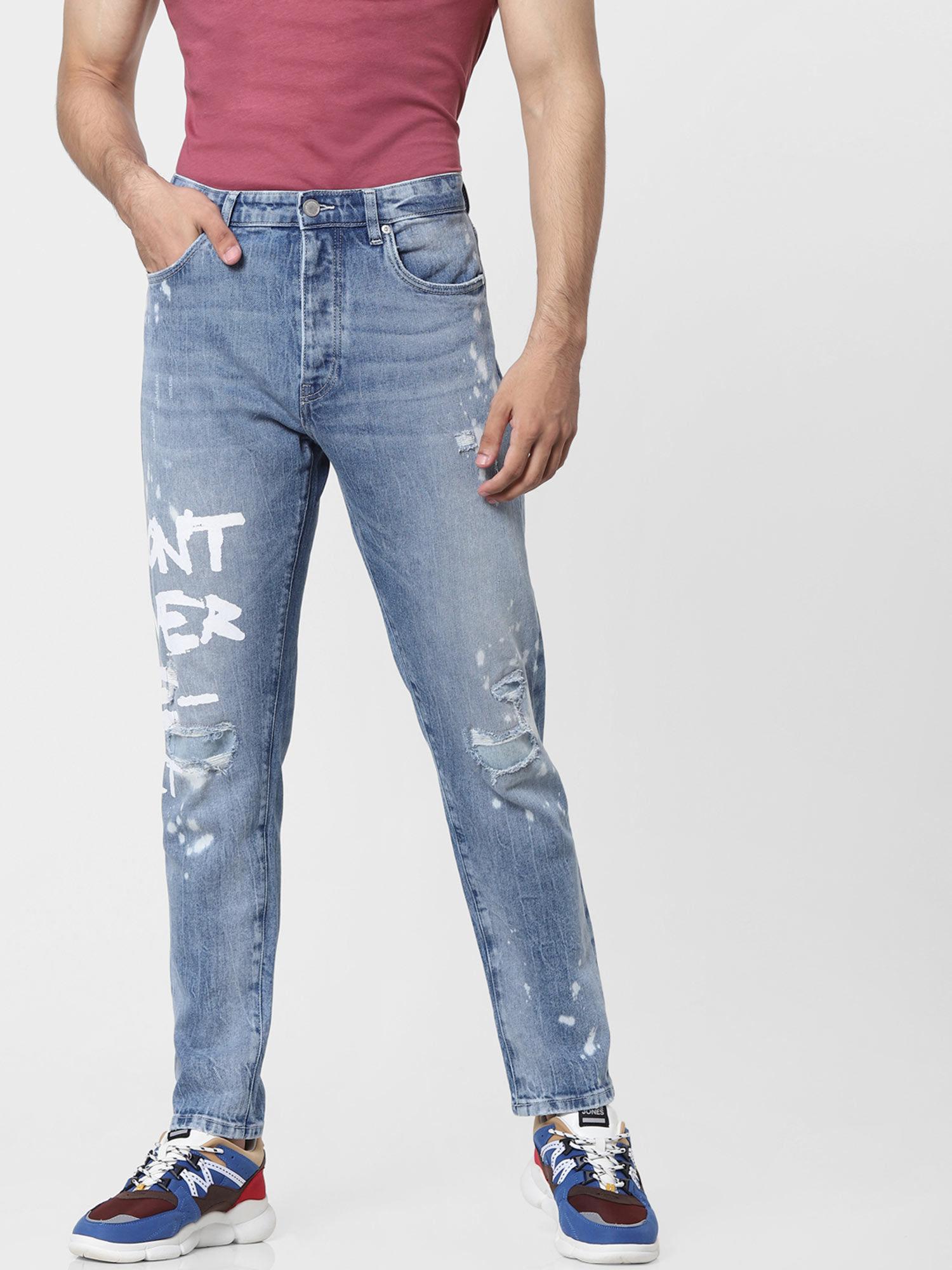 blue high rise erik anti fit jeans