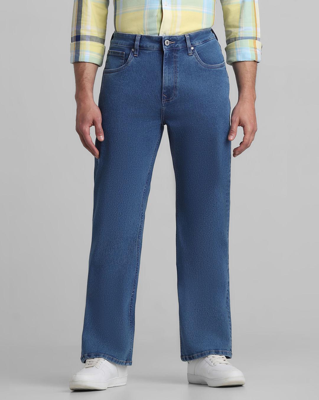 blue high rise ray bootcut jeans