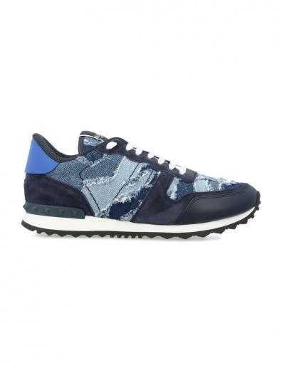 blue lace up sneakers
