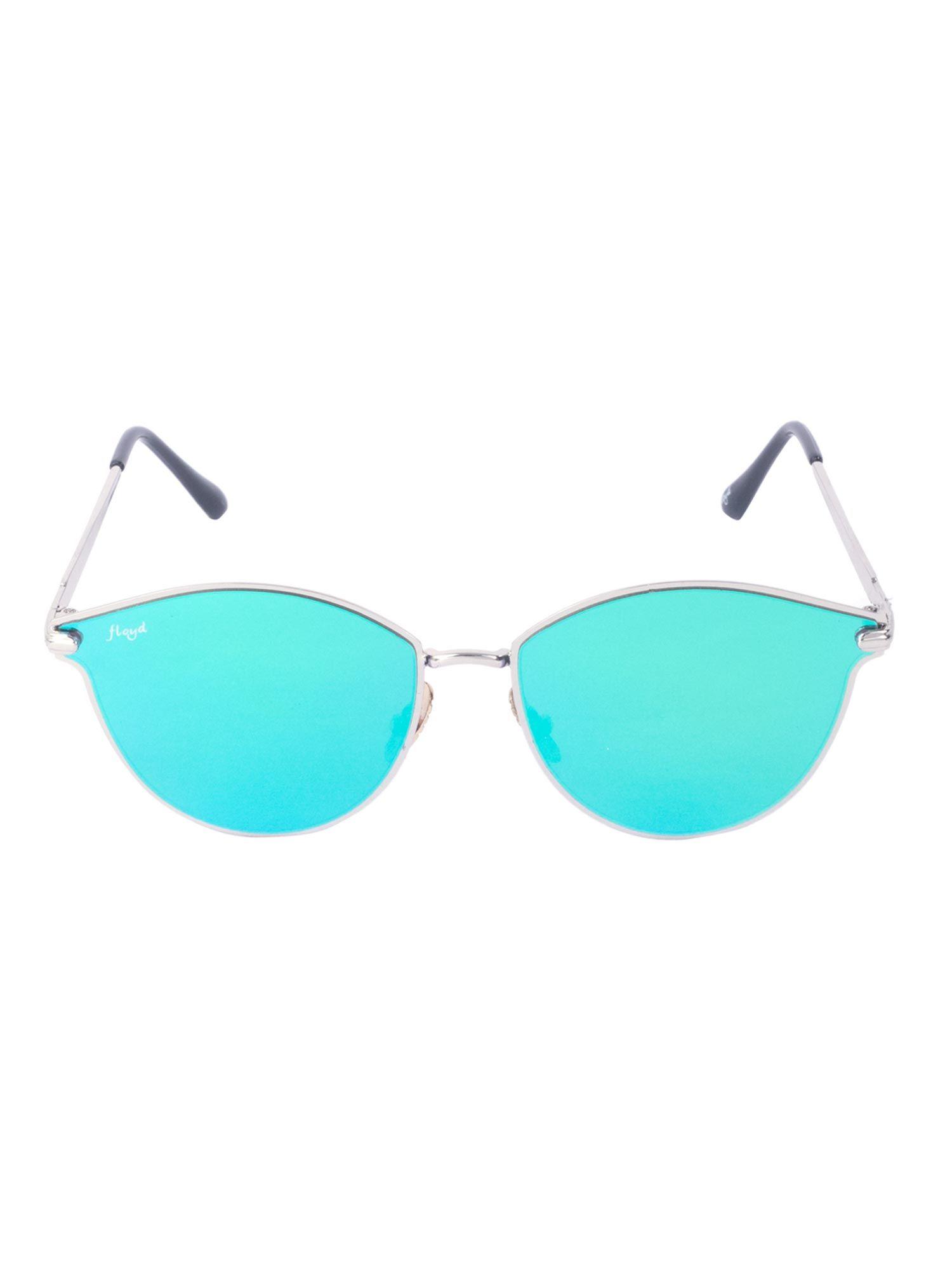 blue lense silver frame butterfly sunglasses z5935_sil_ice