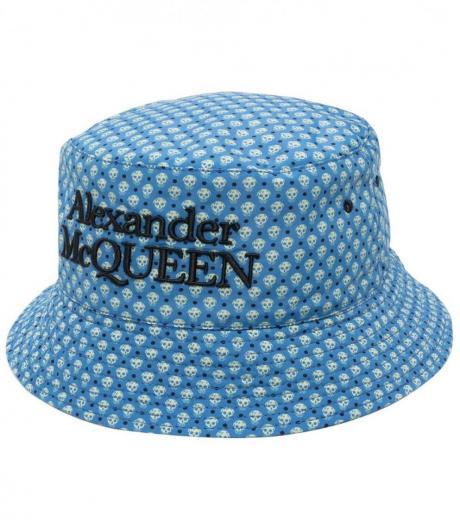 blue logo bucket hat