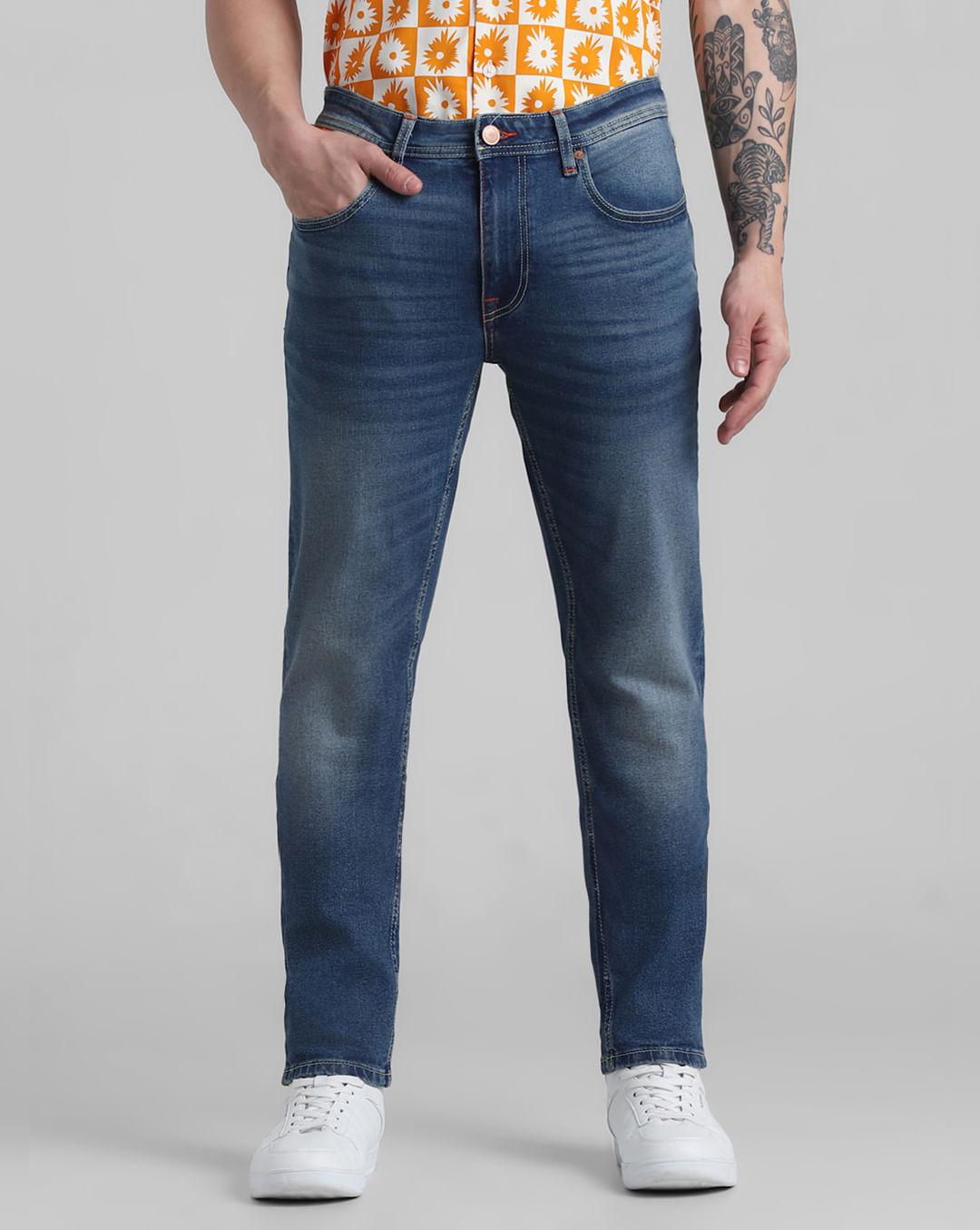 blue low rise ben skinny fit jeans