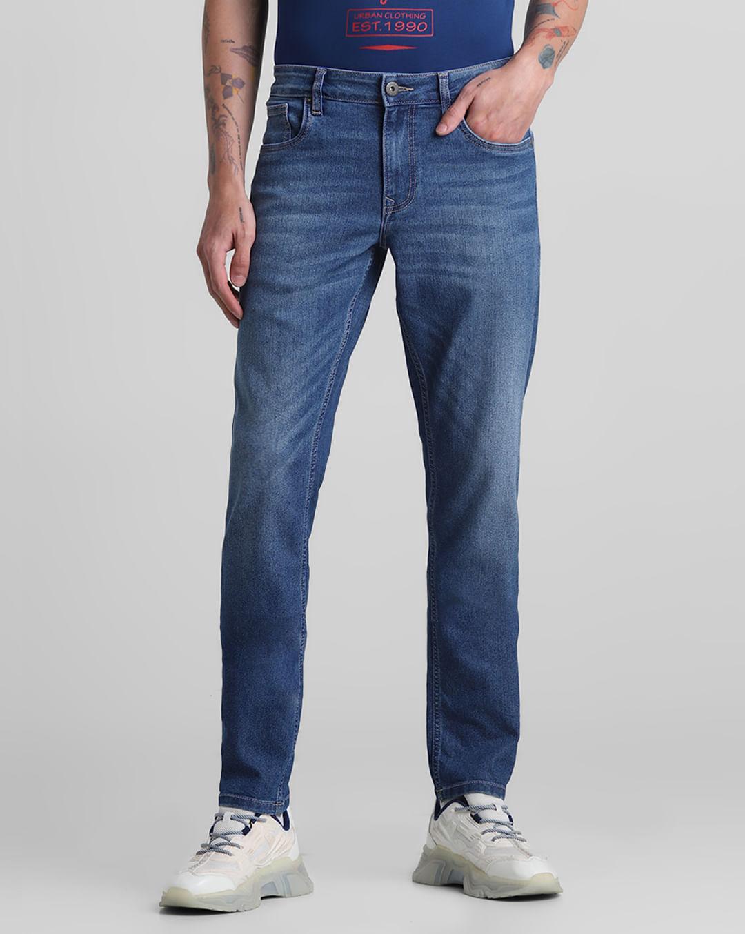 blue low rise glenn slim fit jeans