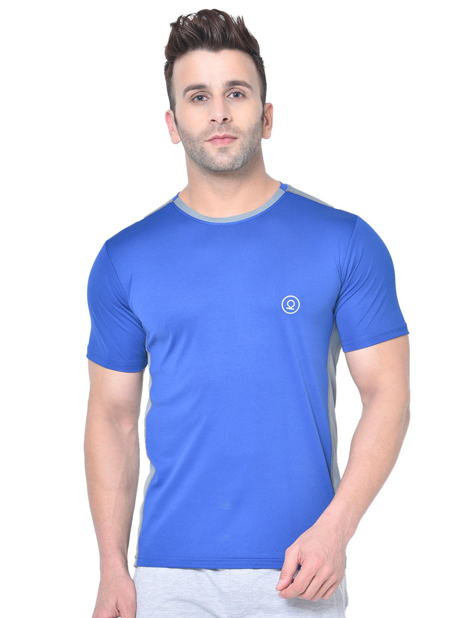 blue men gym t-shirt