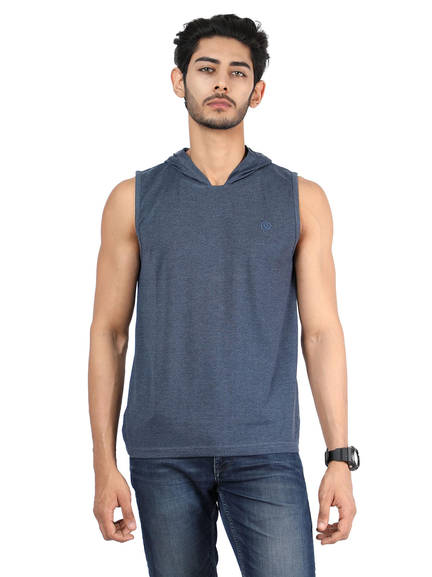 blue men gym tank tops blue