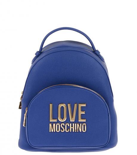 blue metal logo small backpack