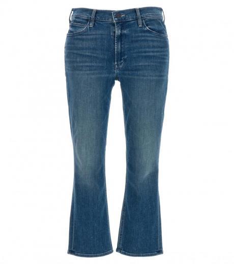 blue mid rise dazzler ankle jeans