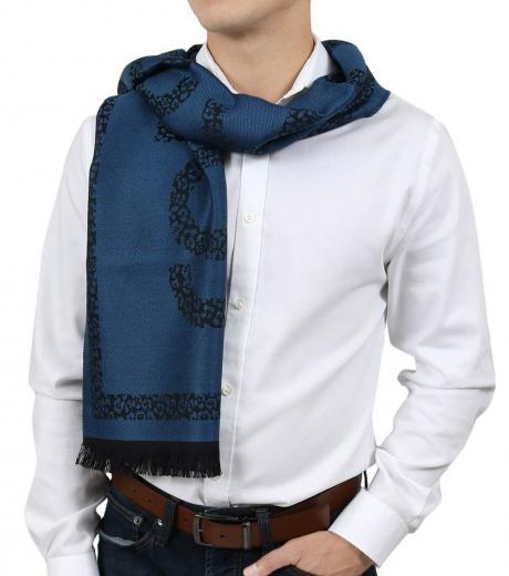 blue modish signature scarf