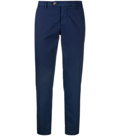 blue navy blue italian fit trousers