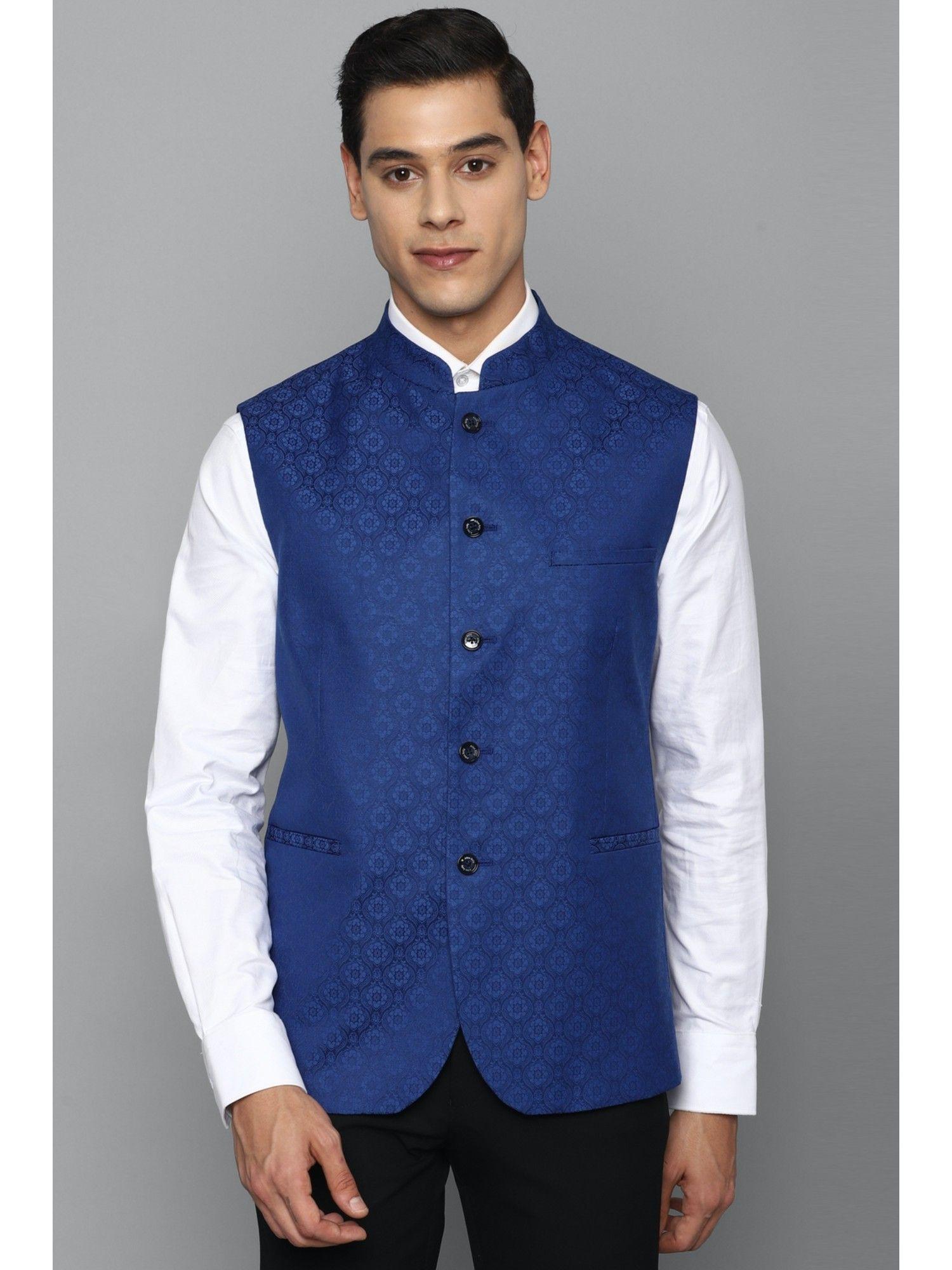 blue nehru jacket