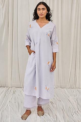 blue organic cotton tunic