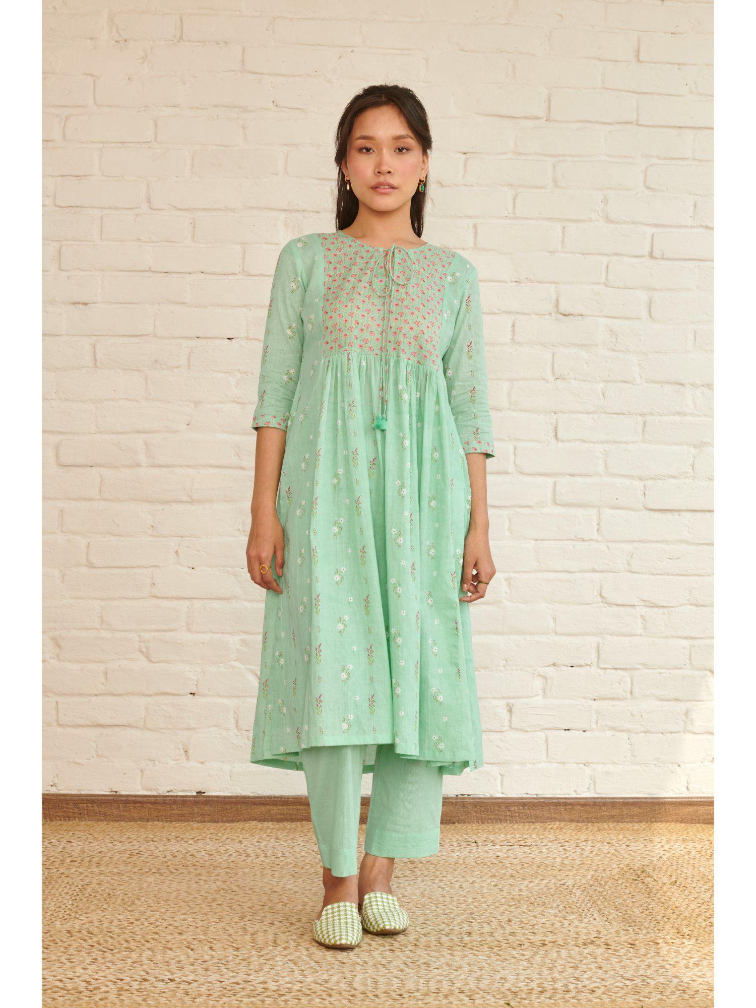 blue peony kurta