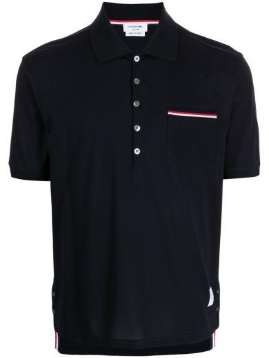 blue pique  polo