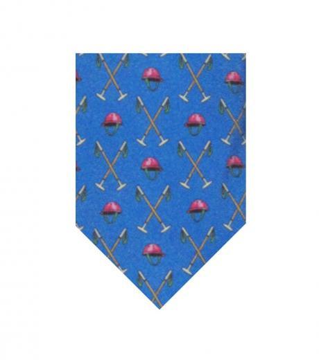 blue polo tie