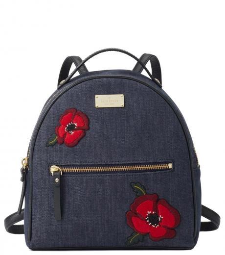 blue poppy small backpack