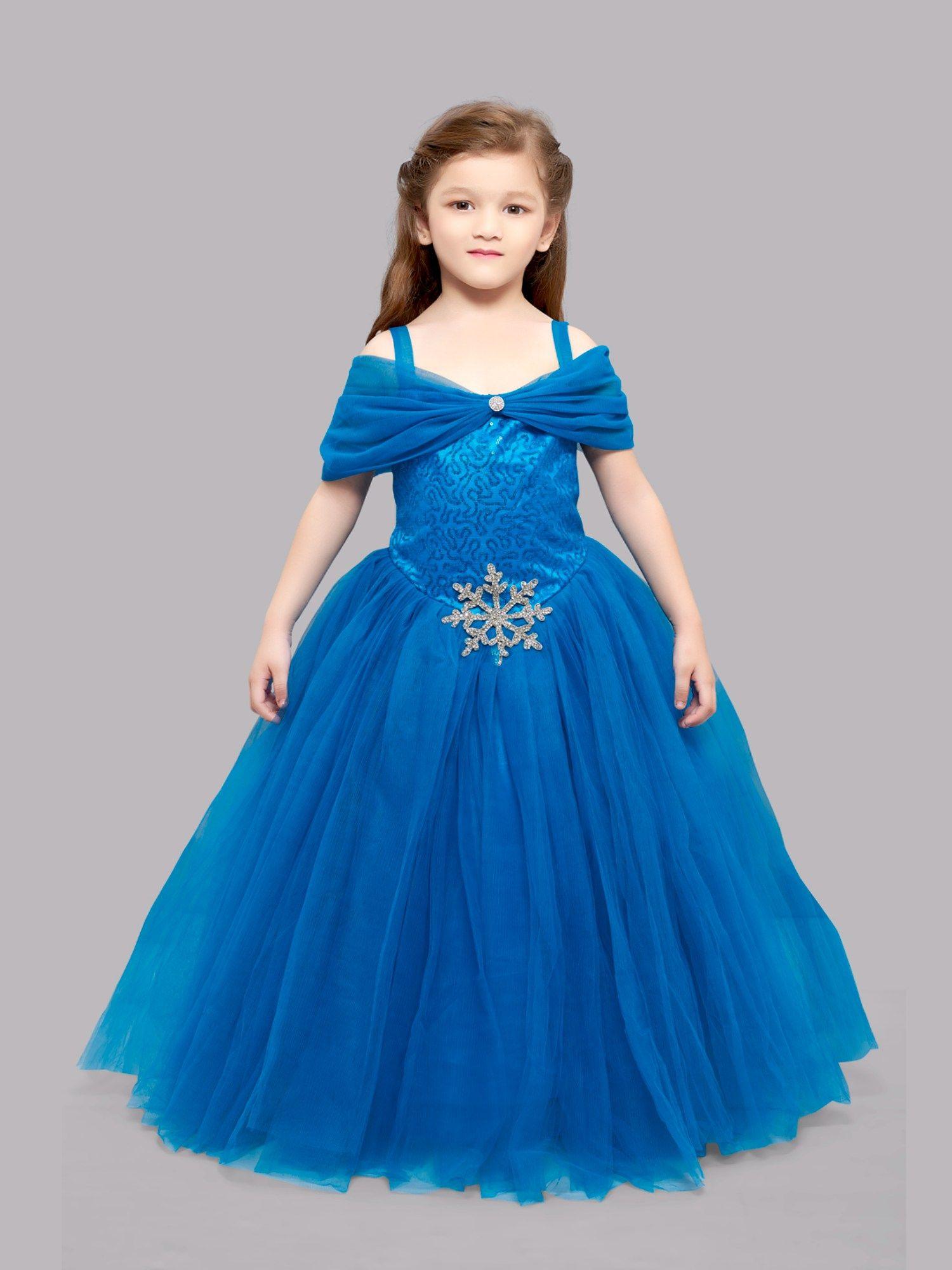 blue princess ball gown