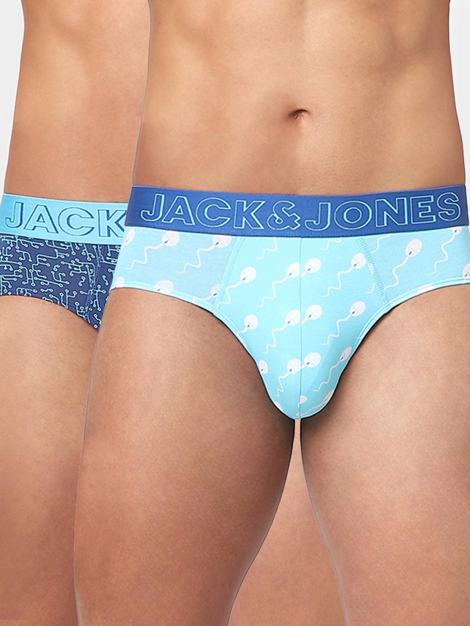 blue printed briefs