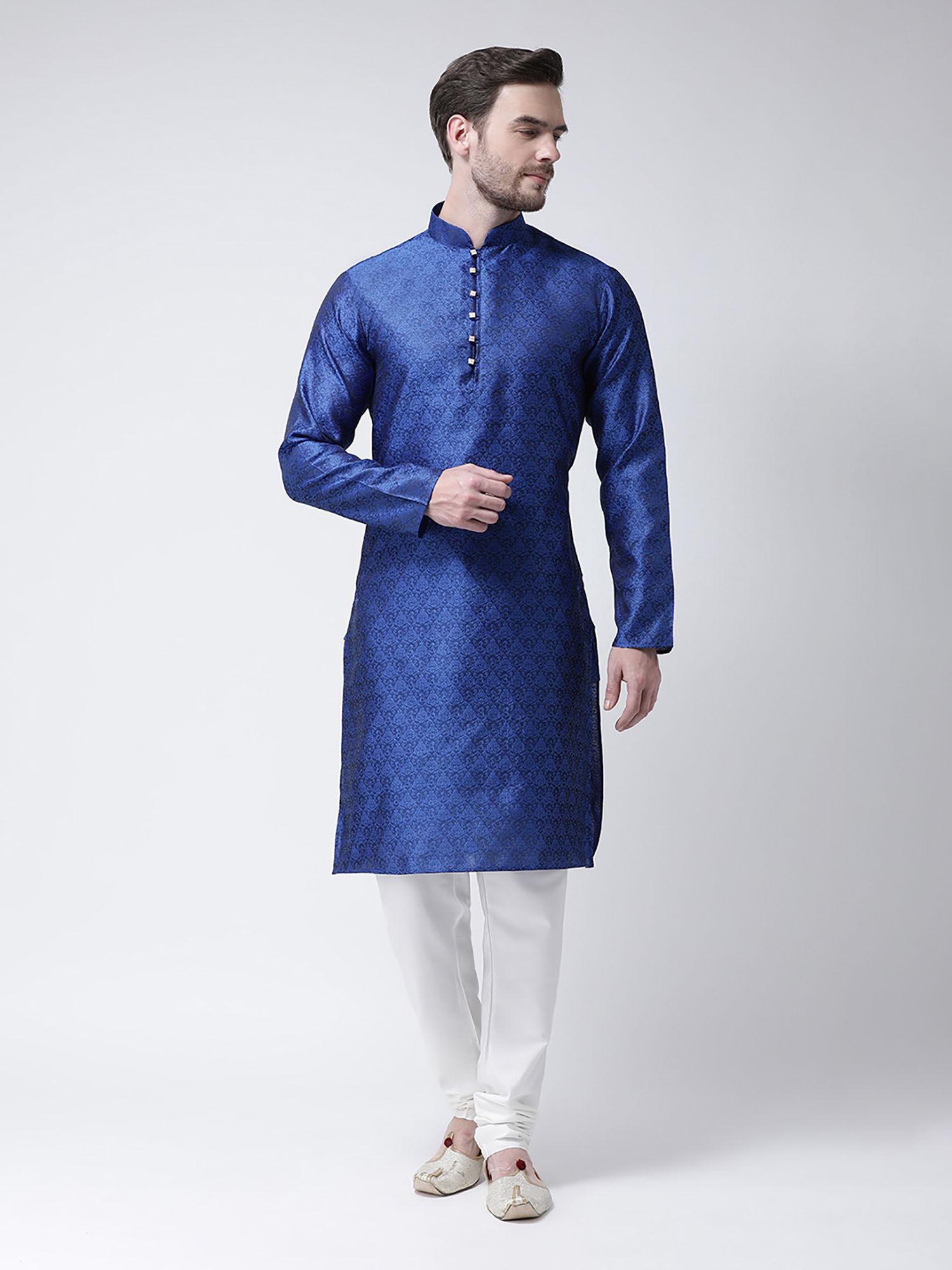 blue printed kurta (set of 2)