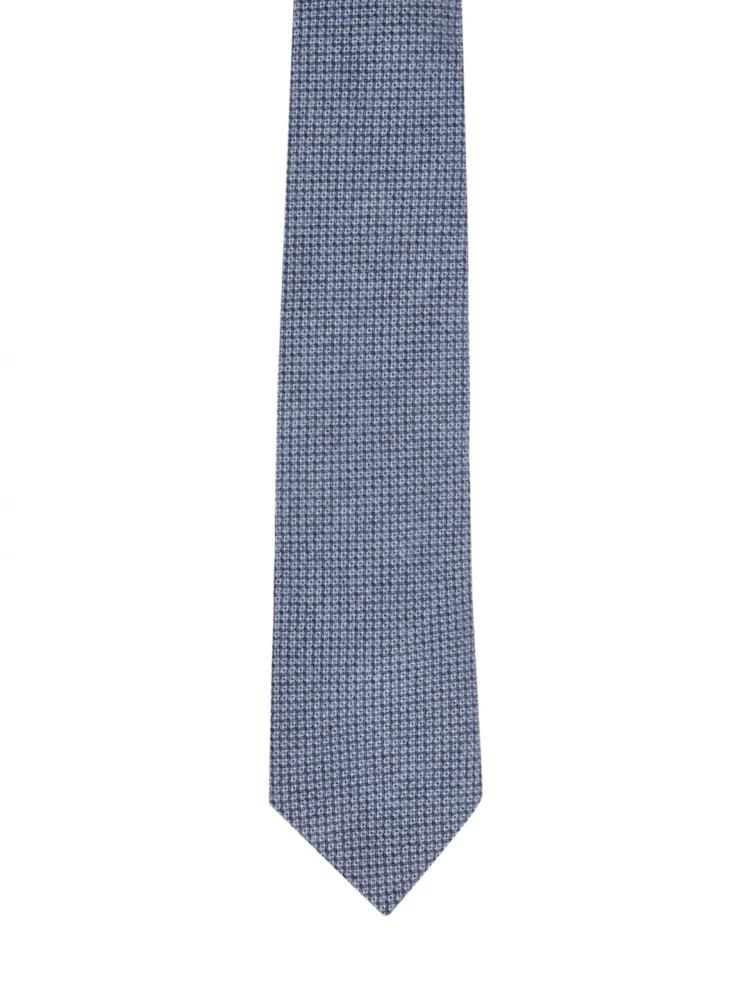 blue printed tie