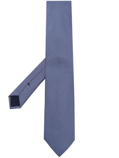 blue printed tie