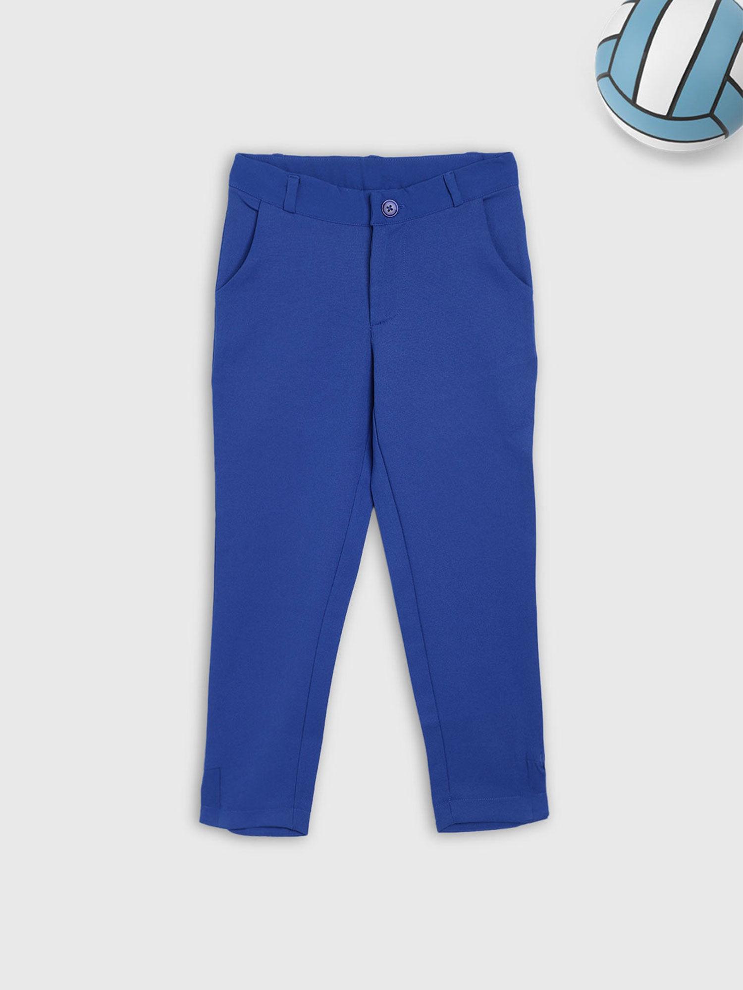 blue printed trouser