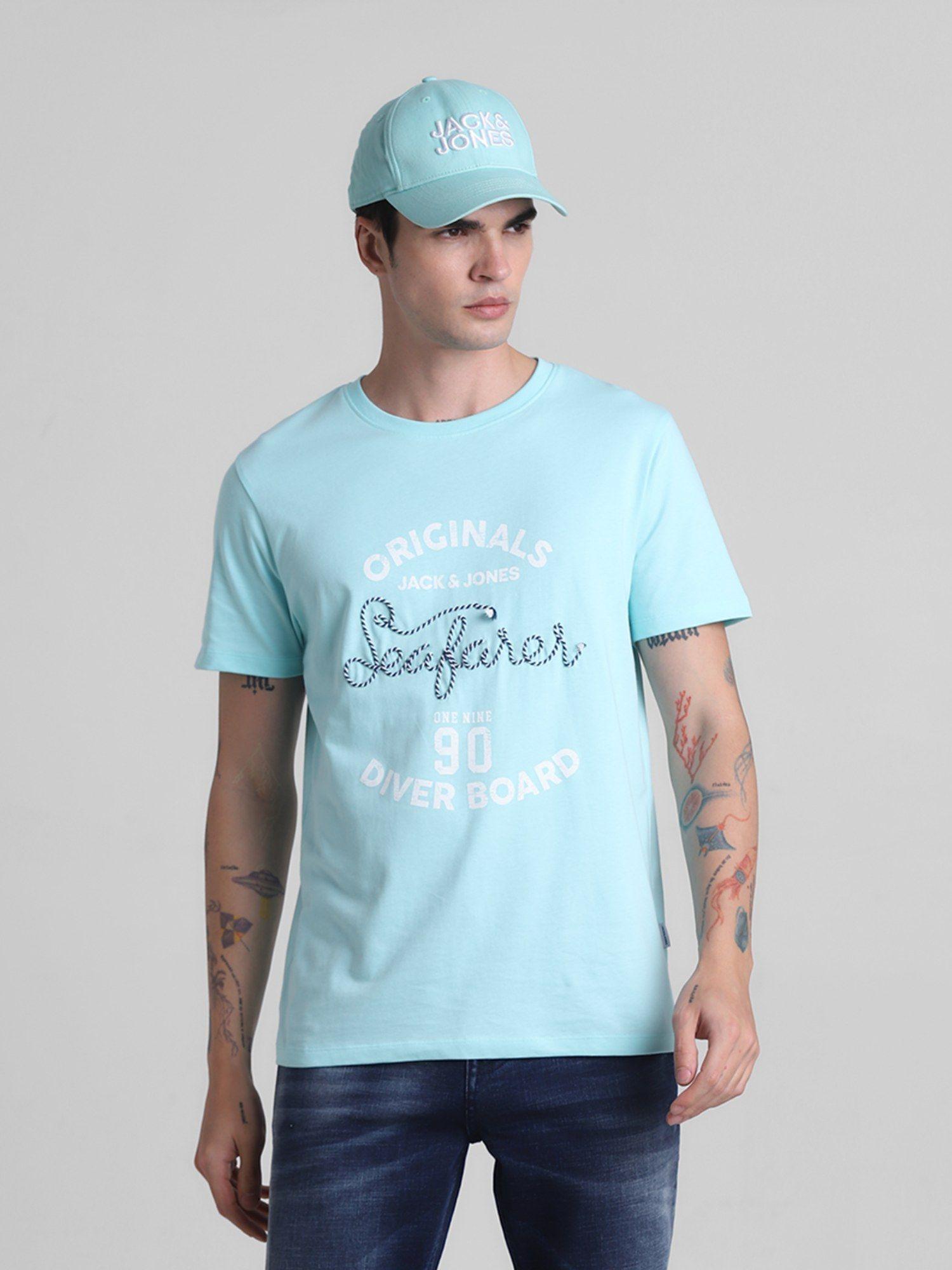 blue regular fit t-shirts