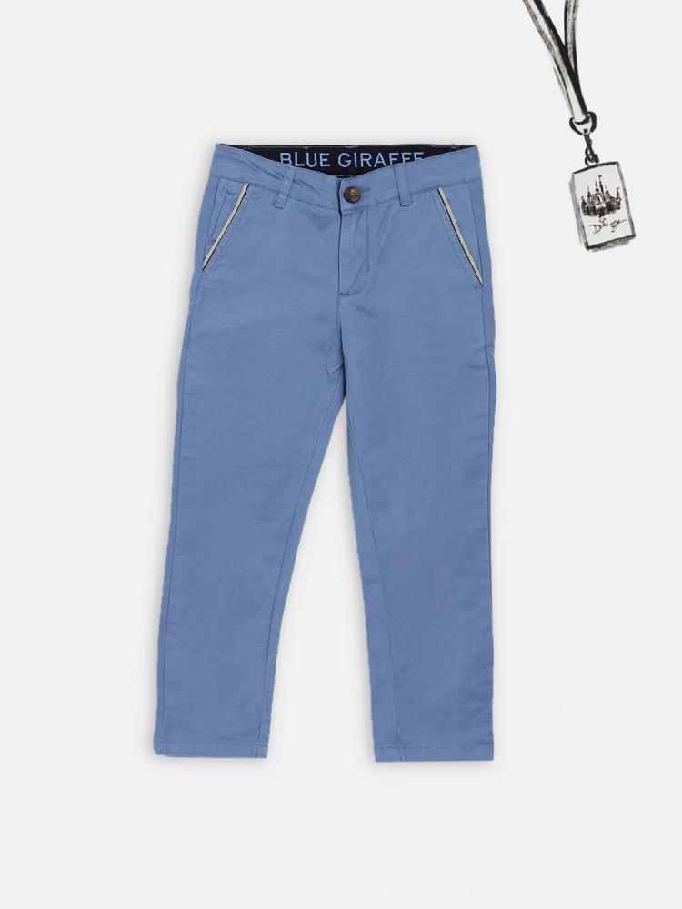 blue regular fit trouser