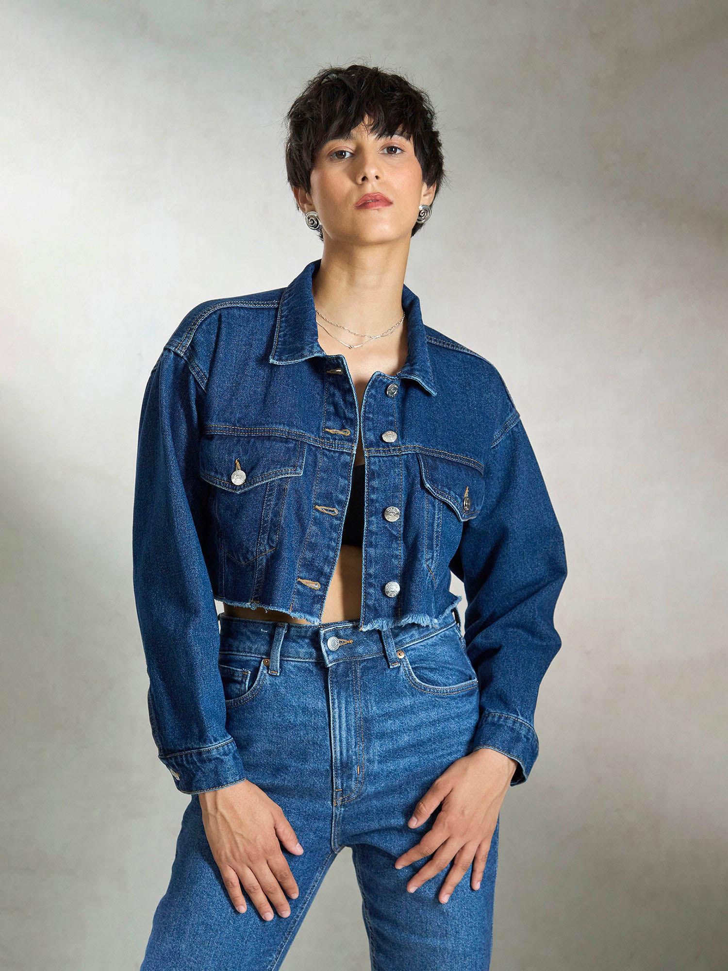 blue relax fit denim jacket