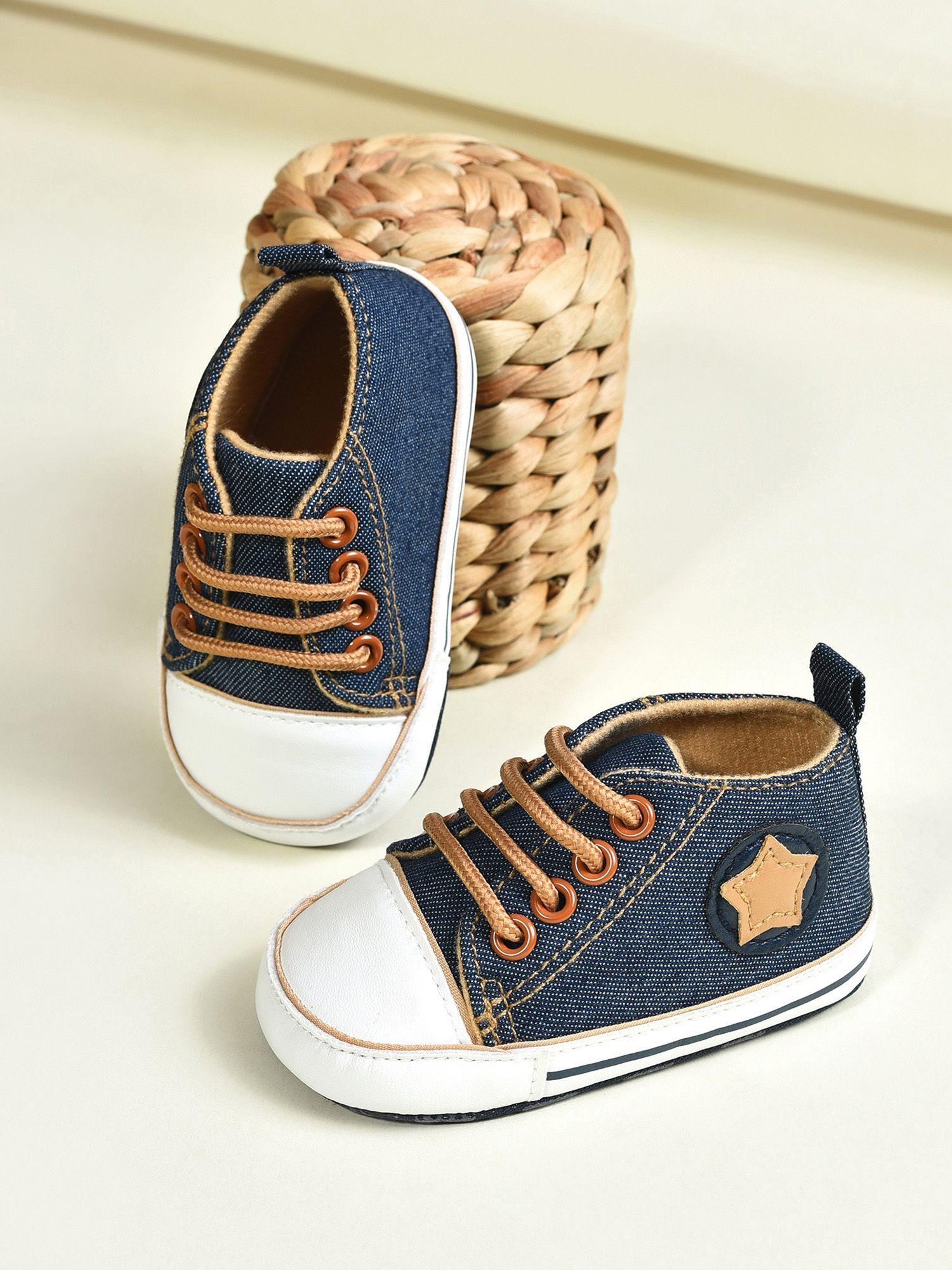 blue rexine shoes for boys