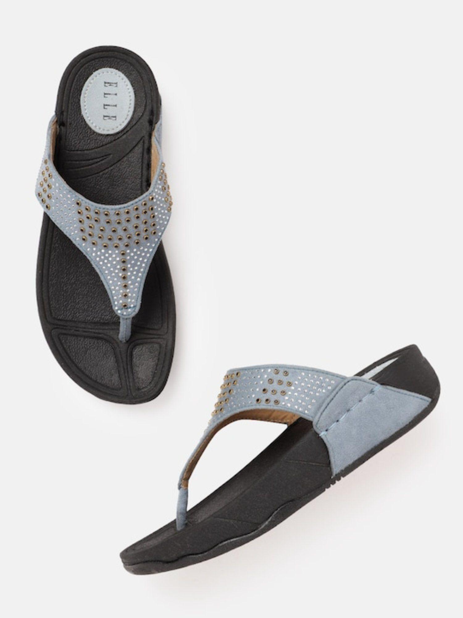 blue round toe casual wear sandals