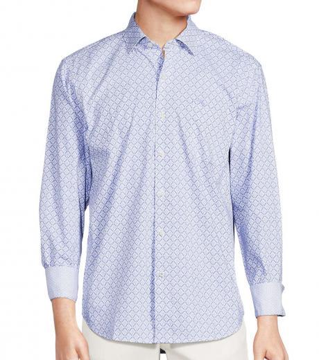 blue sarasota geometric print shirt