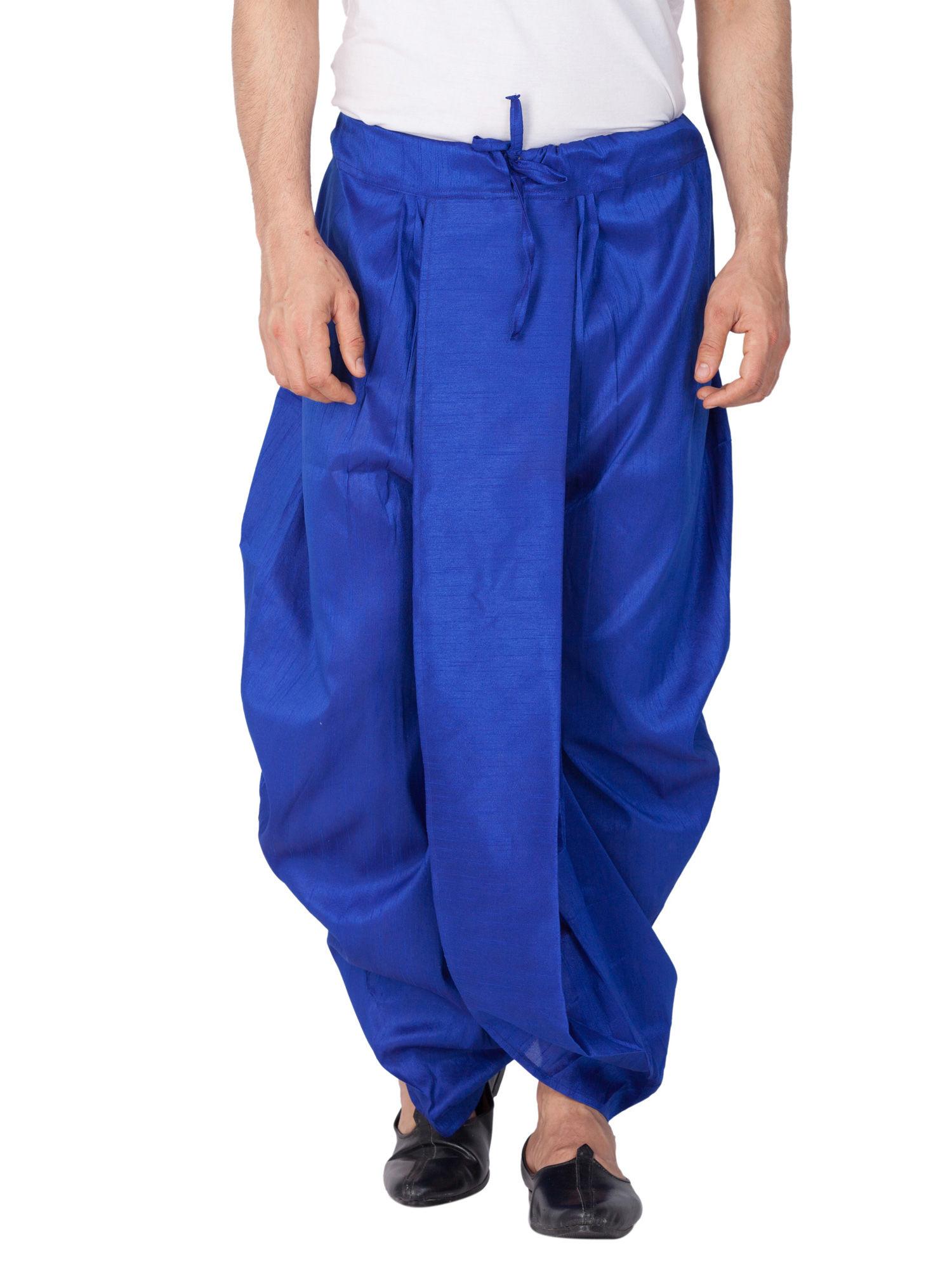 blue silk blend dhoti