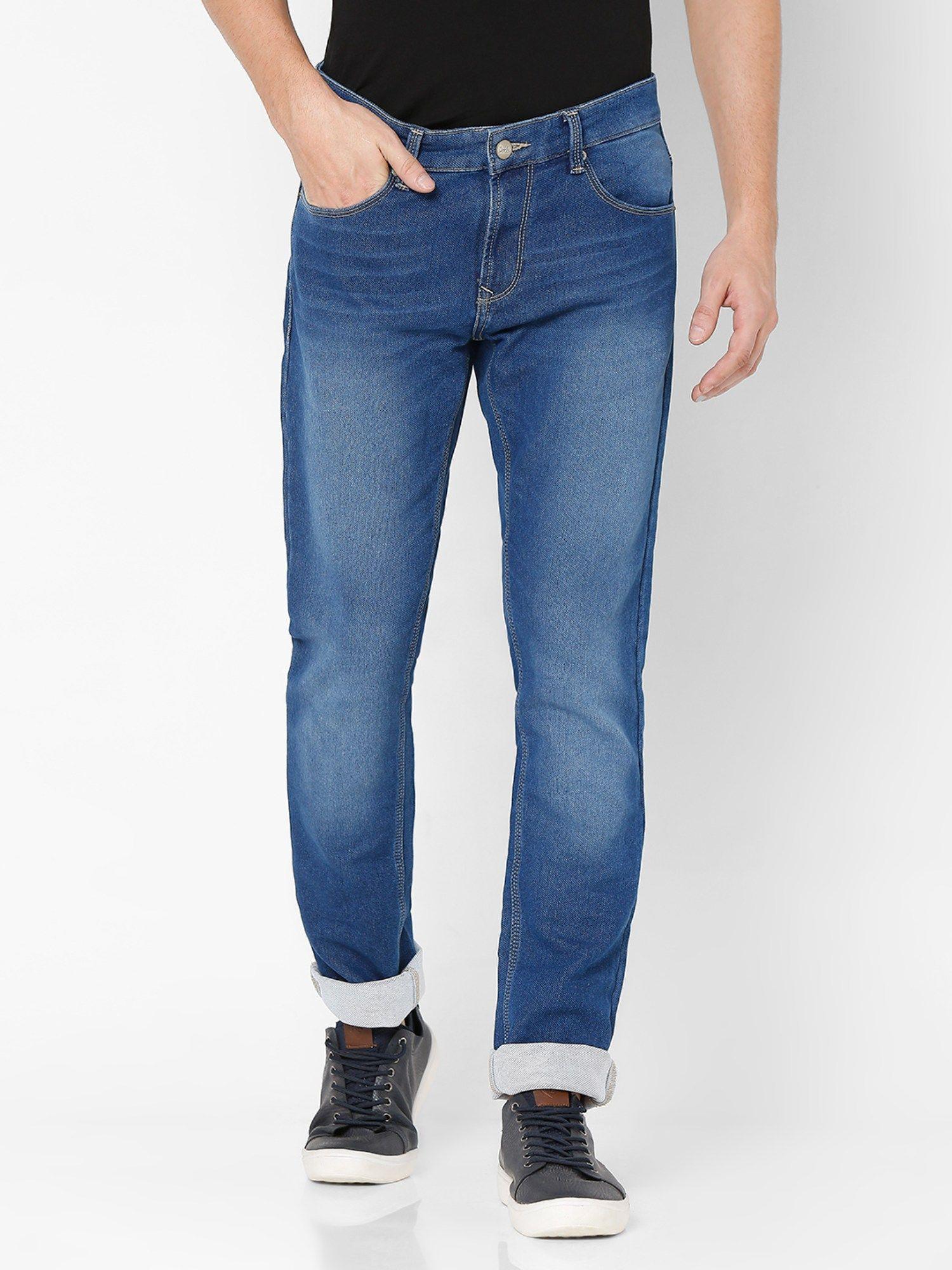 blue slim fit jeans for men