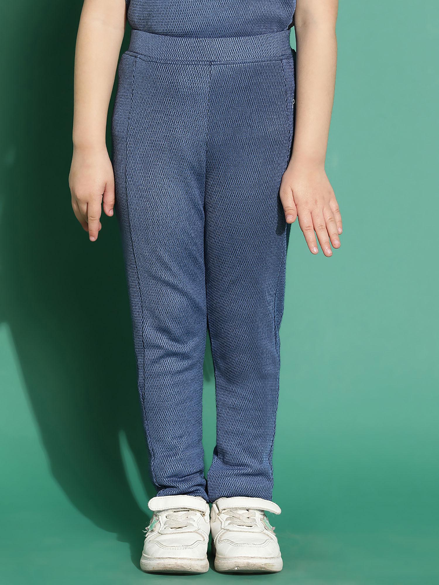 blue slim fit leggingss for girls