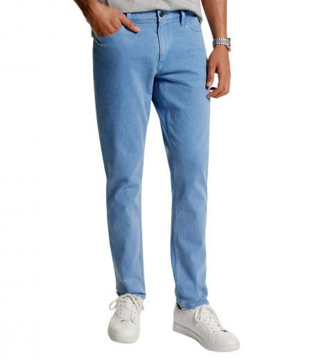 blue slim fit pants
