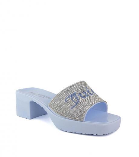 blue slip-on glitz sandal