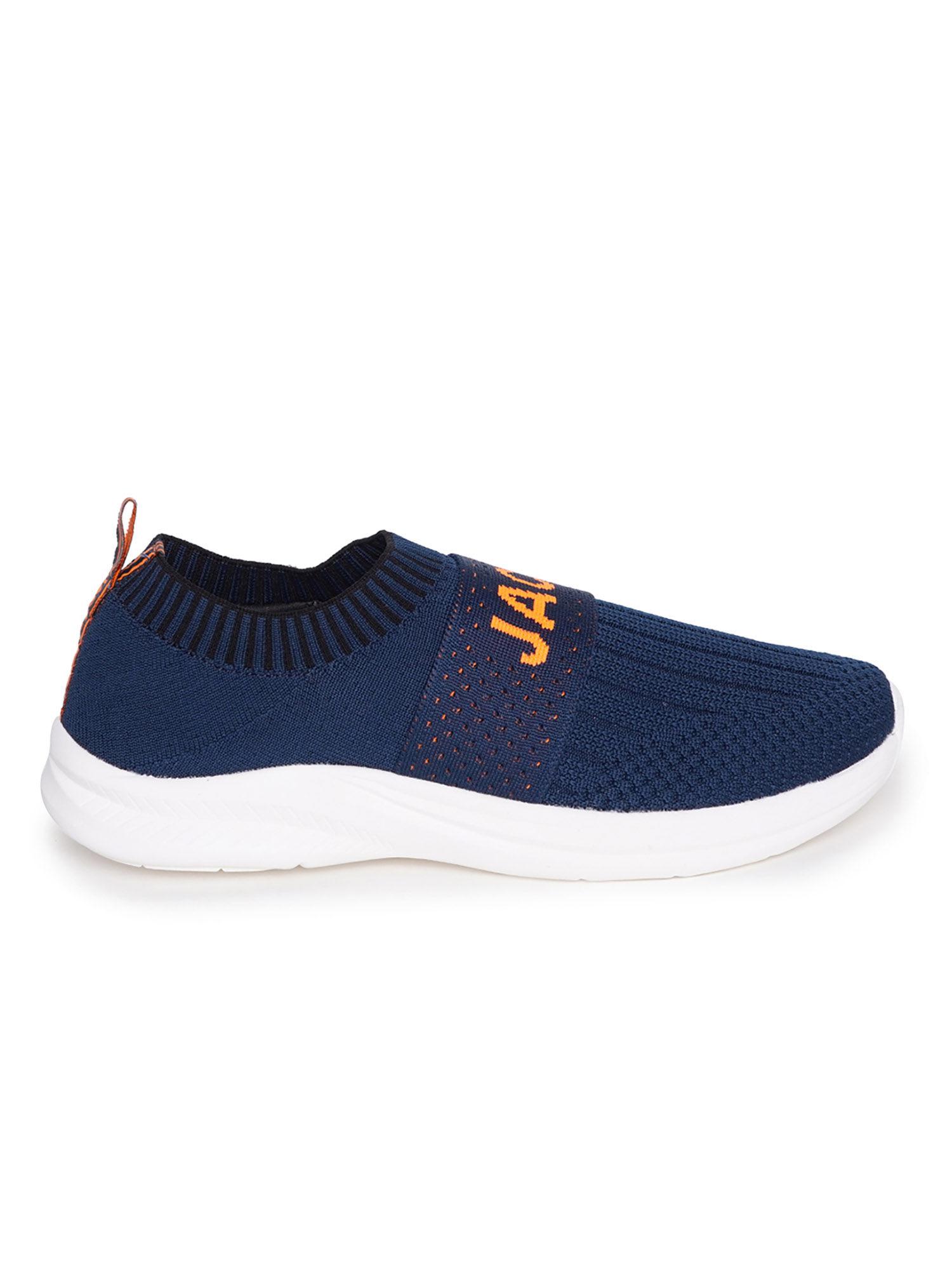 blue slip on sneakers