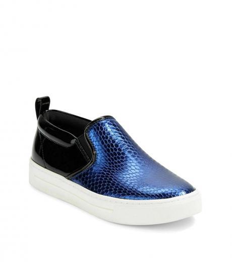 blue slip on sneakers