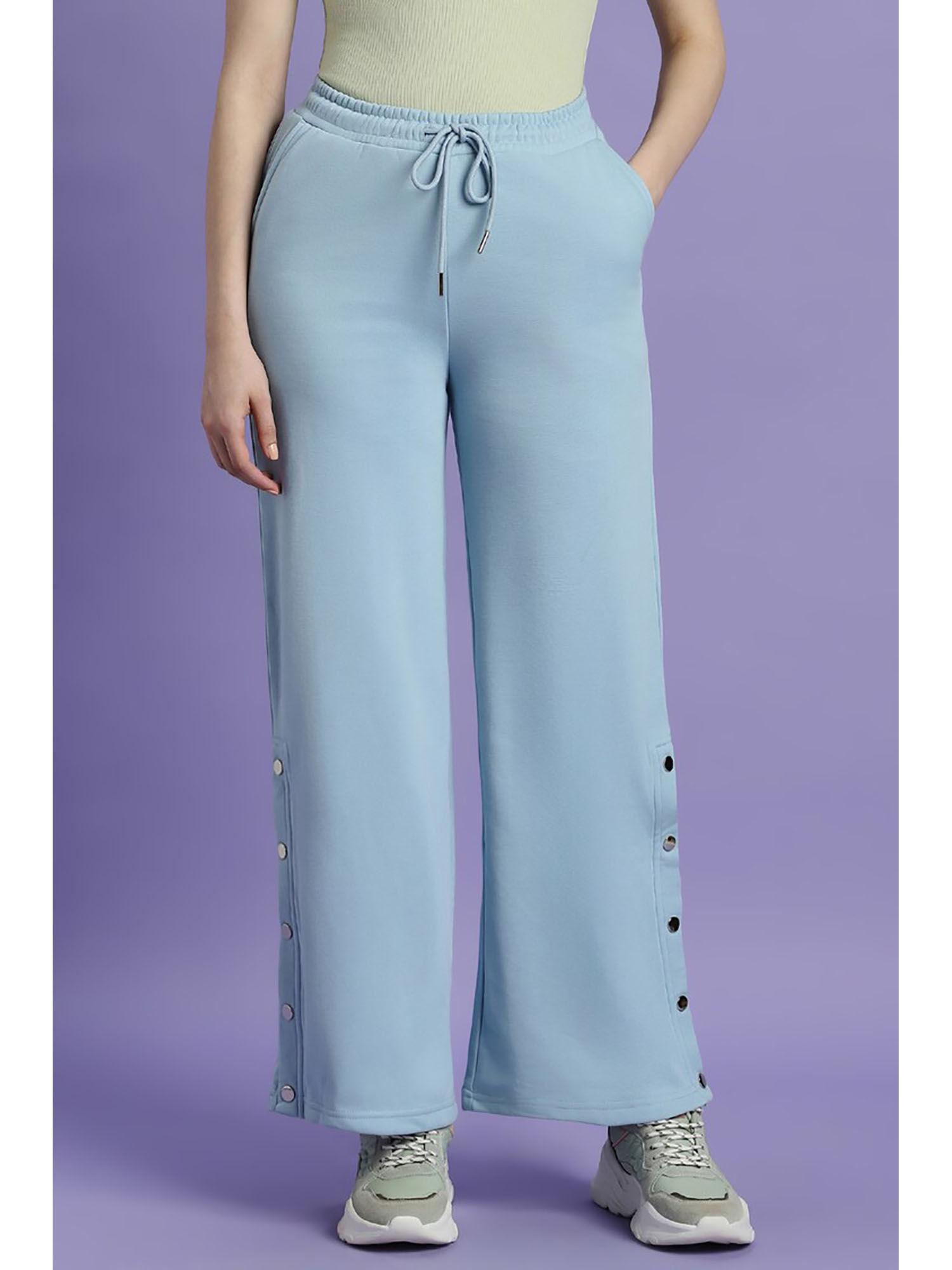 blue solid pant