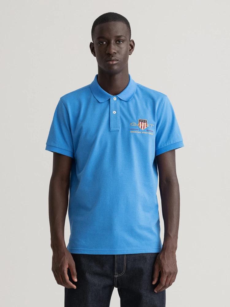 blue solid polo tshirt