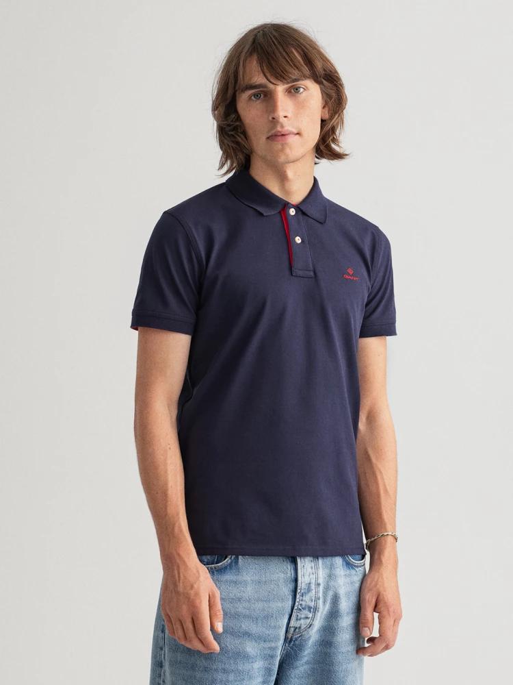 blue solid polo tshirt