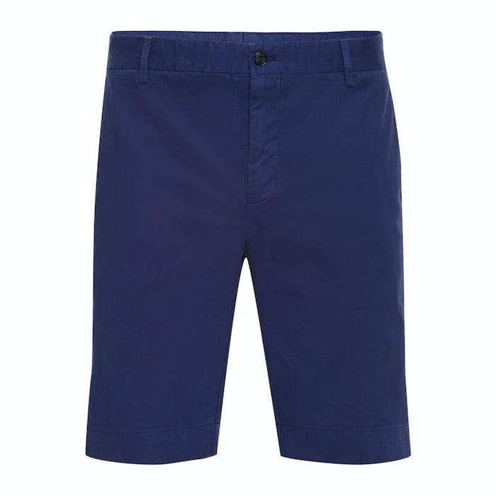 blue solid shorts