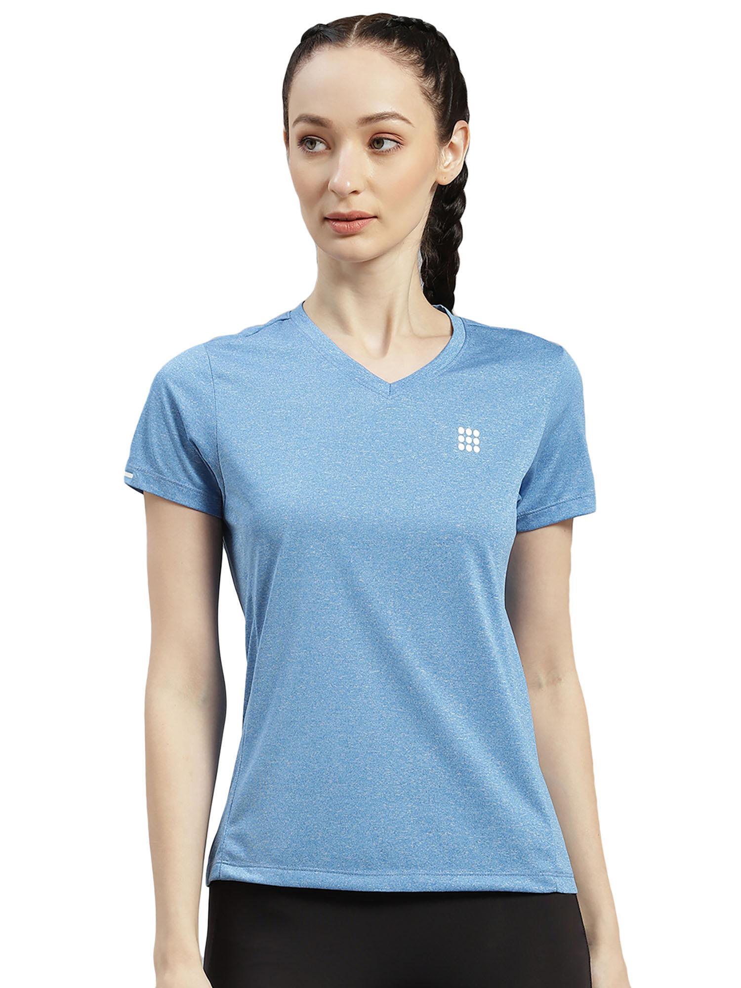 blue solid t-shirt