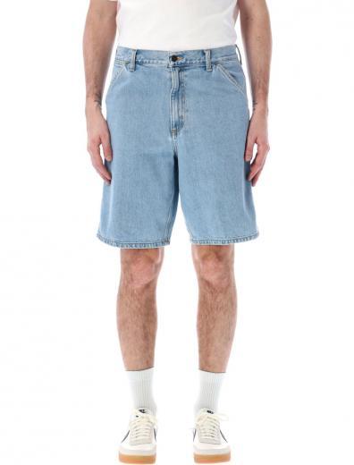 blue stone washed shorts