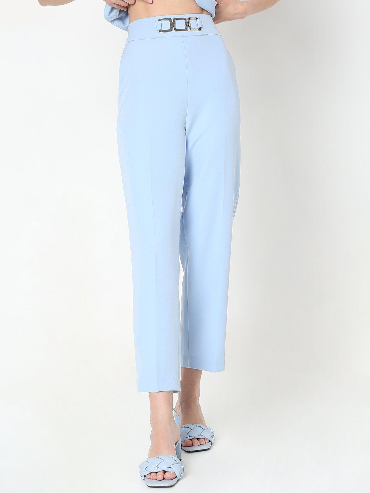 blue straight fit co-ord set pant