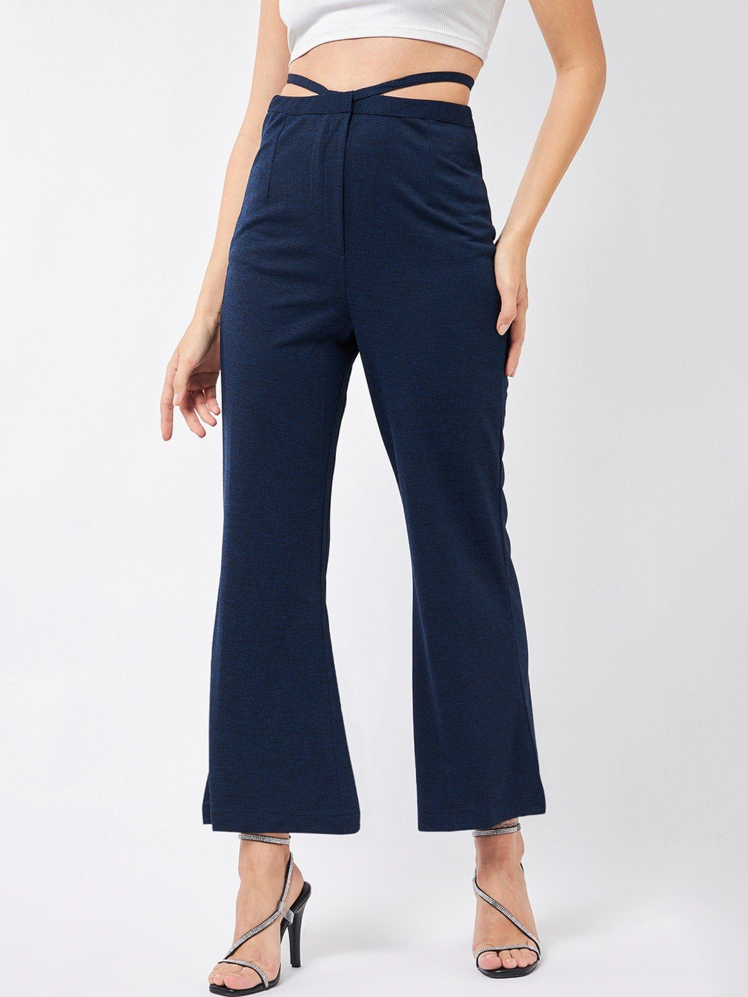 blue stretchable pants