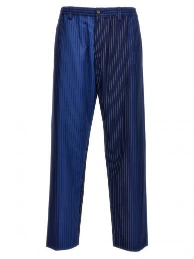 blue striped pants